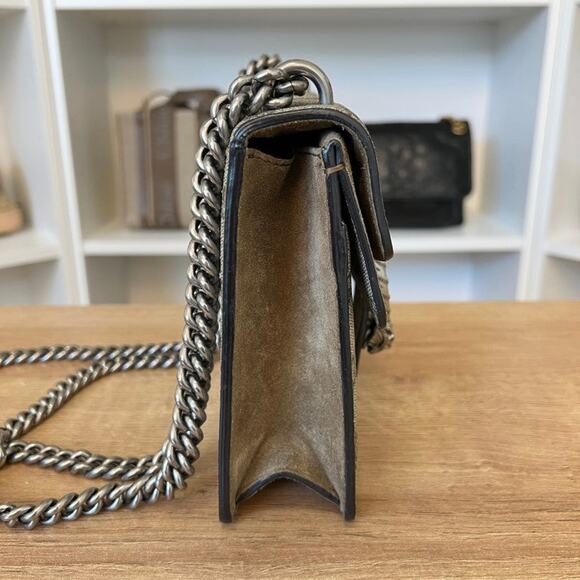 Gucci GG Supreme Monogram Mini Dionysus Shoulder Bag Taupe - Picture 3 of 11